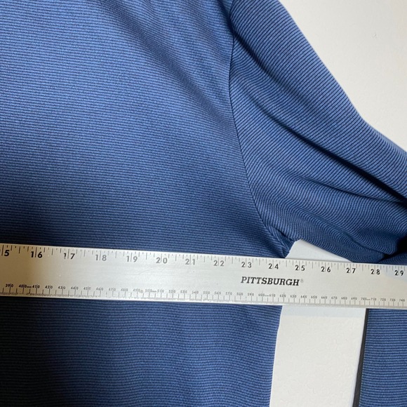 PRO‎ TOUR XLT Mens Long Sleeve Golf Polo Shirt Coolplay Fabric Navy Blue Tall - Picture 4 of 9